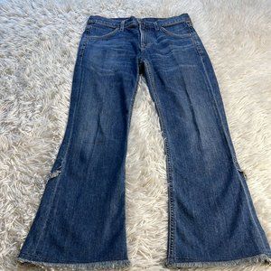 Citizens of Humanity Drew Fray High Rise Crop Flare Jeans Medium Washed - 25